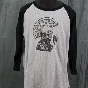 Local Advertising Shirt - Dunnenzies Pizza Skeleton Punk - Men's 2XL